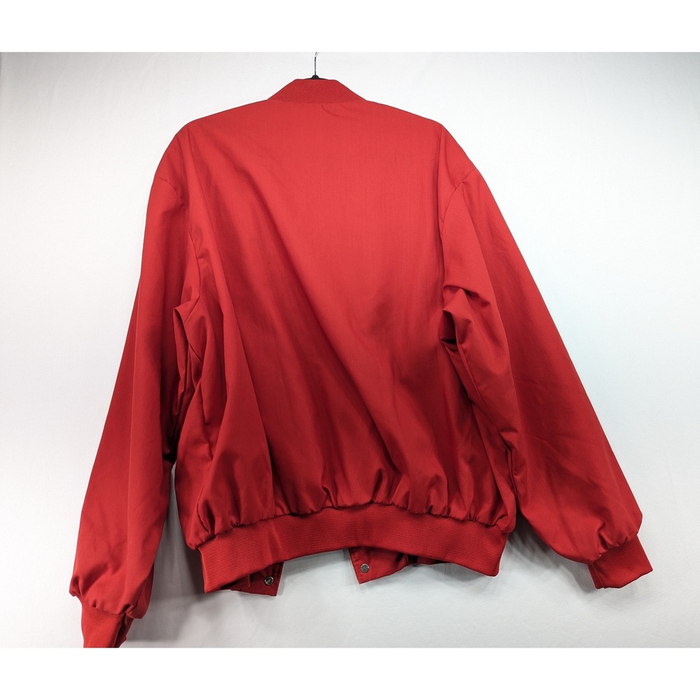 Dunbrooke‎ Mens Red Continental Bomber Jacket Roseburg Forest Products XL USA - Picture 2 of 10